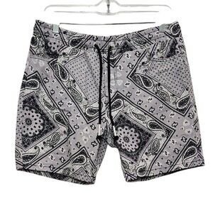 Fresh Prince Of Bel Air Stretch Twill Bandana Print Shorts Large Men's Casual